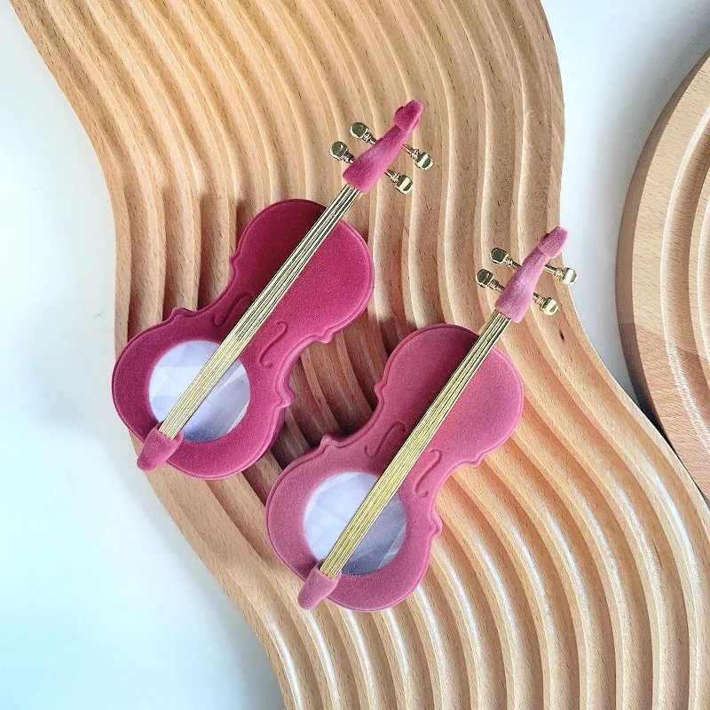 Дизайнерская коробка для украшений в форме скрипки помады серьги кольца и ожерелья хранения