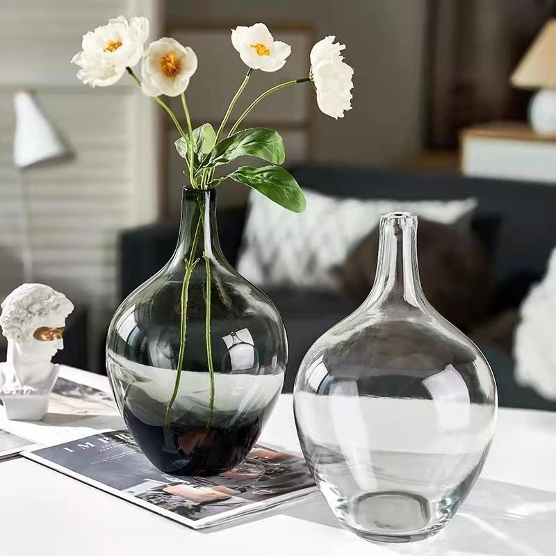 Factory Price Wholesale Blown Recycled Glass Flower Vases