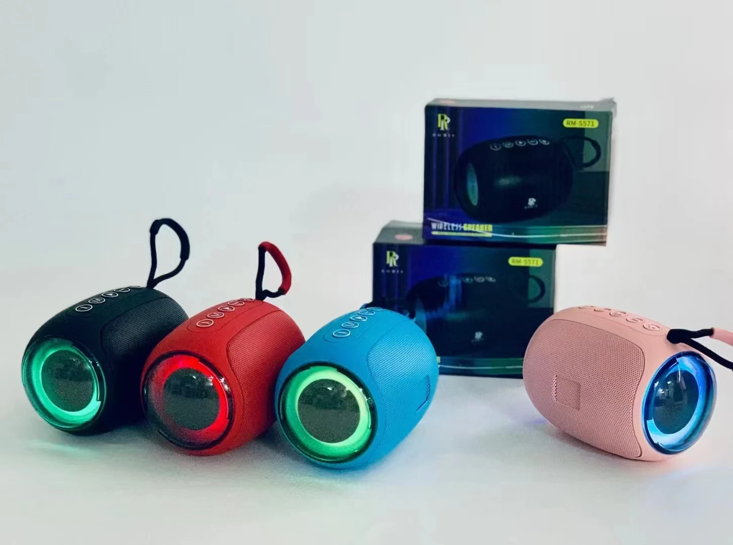 Top Quality Waterproof Outdoor LED light Speaker Portable Subwoofer Mini Party Support Music Wireless Speaker