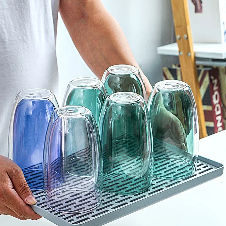 High Quality Customized Logo Double Wall Glass Milk Tea Wine Coffee Cup