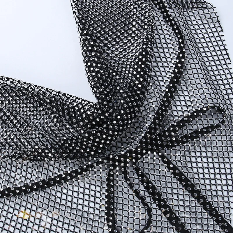 High Quality 2022 Summer Tops For Women Rhinestone Halter Custom Crop Top Backless Chain Sexy Tops