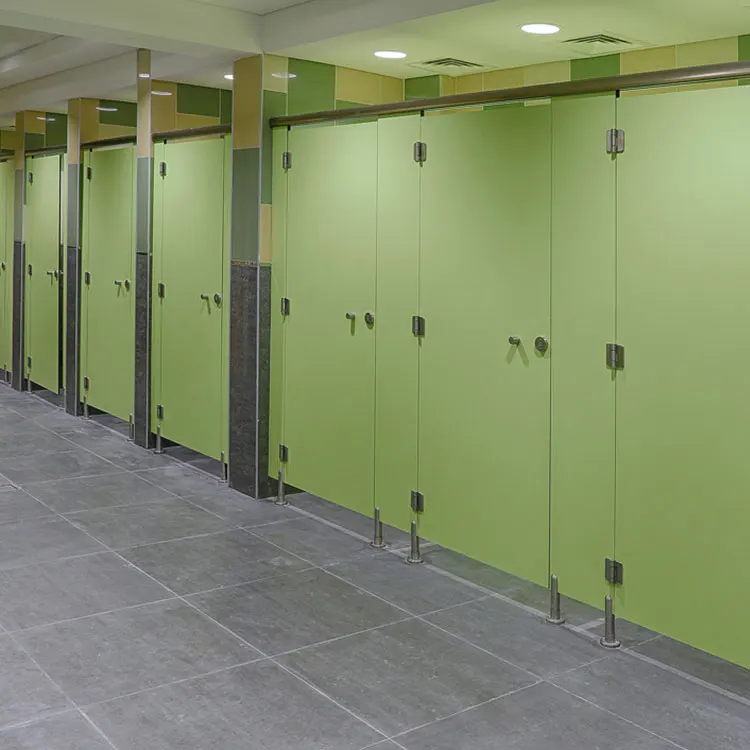 phenolic core  toilet partitions modular public toilet commercial restroom stalls dividers  plastic toilet partition systems