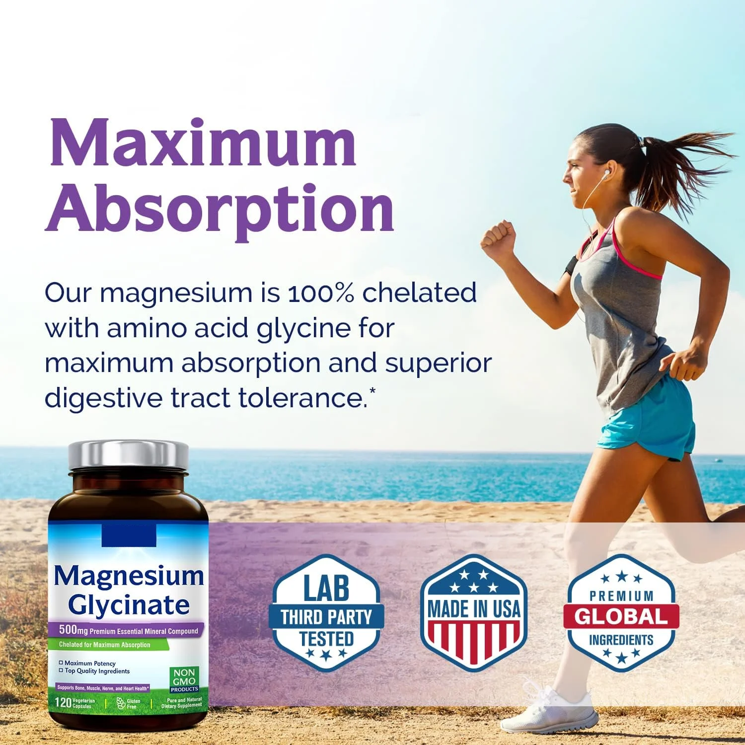 OEM Label Magnesium Capsules Boosts Brain Health Sleep Muscle Recovery Magnesium Glycinate Capsules
