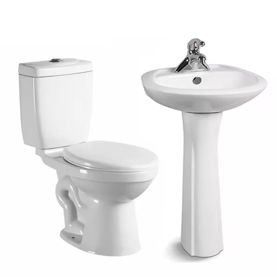 Cheap Inodoro Sanitary Ware Wc Bathroom Ceramic Siphonic Dual Flush Elongated Two Piece Toilet Bowl Set