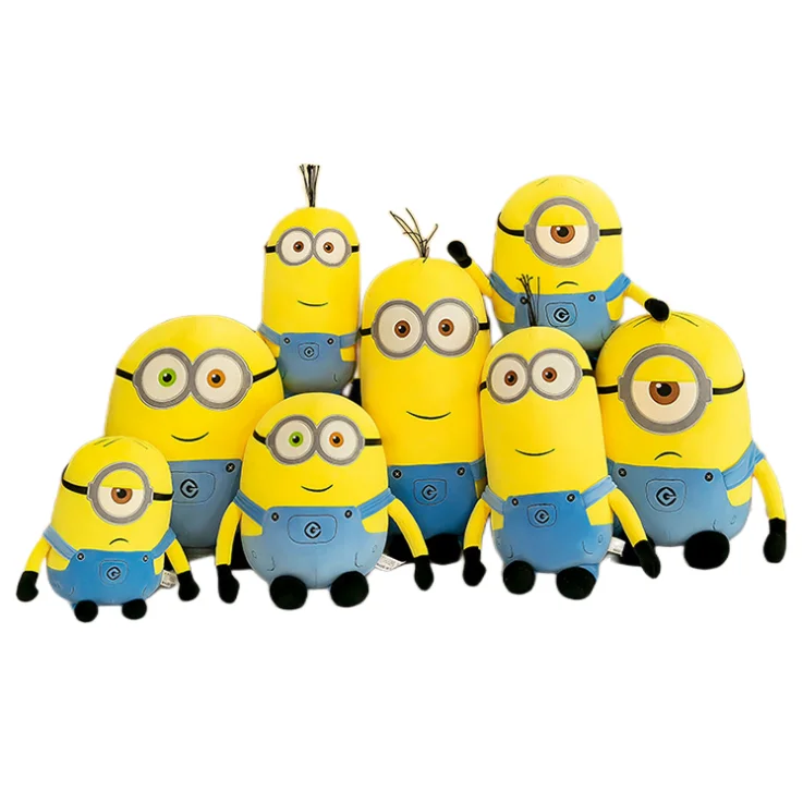 Игрушка плюшевая в виде миньона с желтым телом, персонажи фильма, Боб Кевин, мультяшная плюшевая кукла, плюшевая игрушка