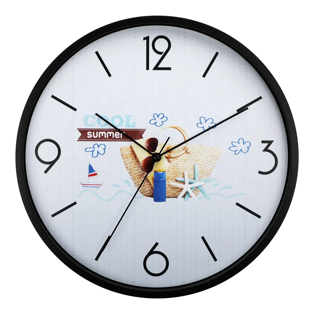 Hot Wall Clock Round Plastic for Home Decor and Promotion 12 Inch Wall CLOCK