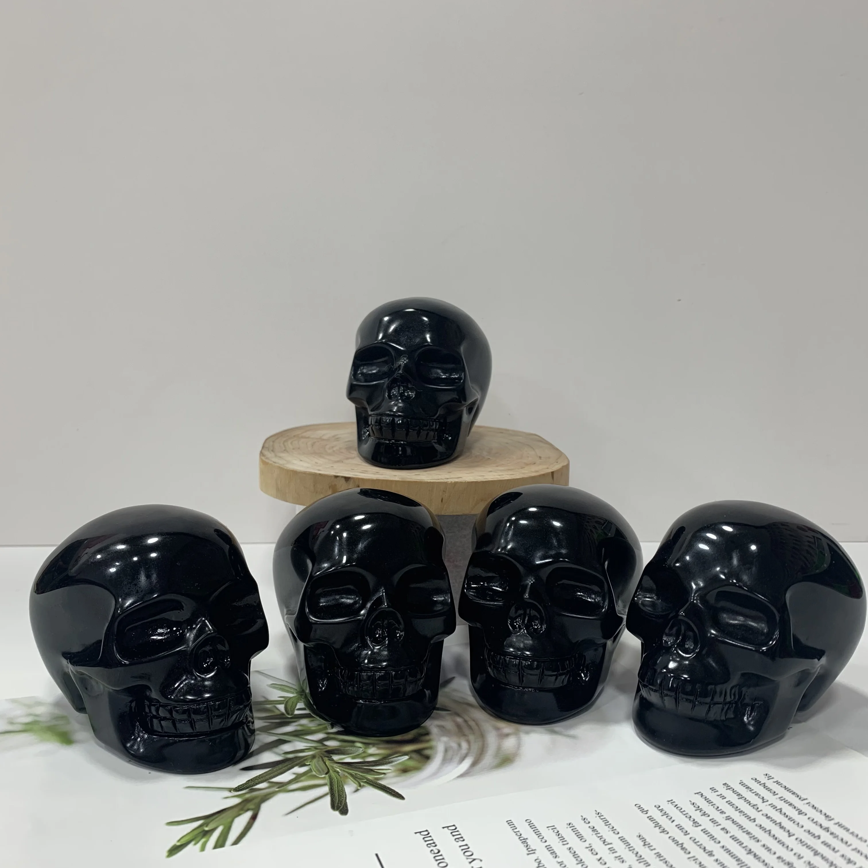 Wholesale Hand Carved Natural Big Size Black Obsidian Quartz Healing Crystal Carved for Crystal Souvenir