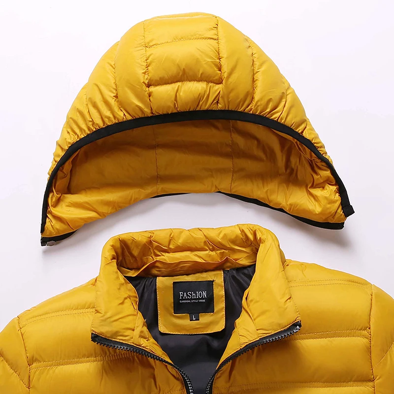 CMJM2039 Zip Up Hoody Short Cotton Padded Jacket Winter Coat For Man Lightweight Quilt Down Jacket