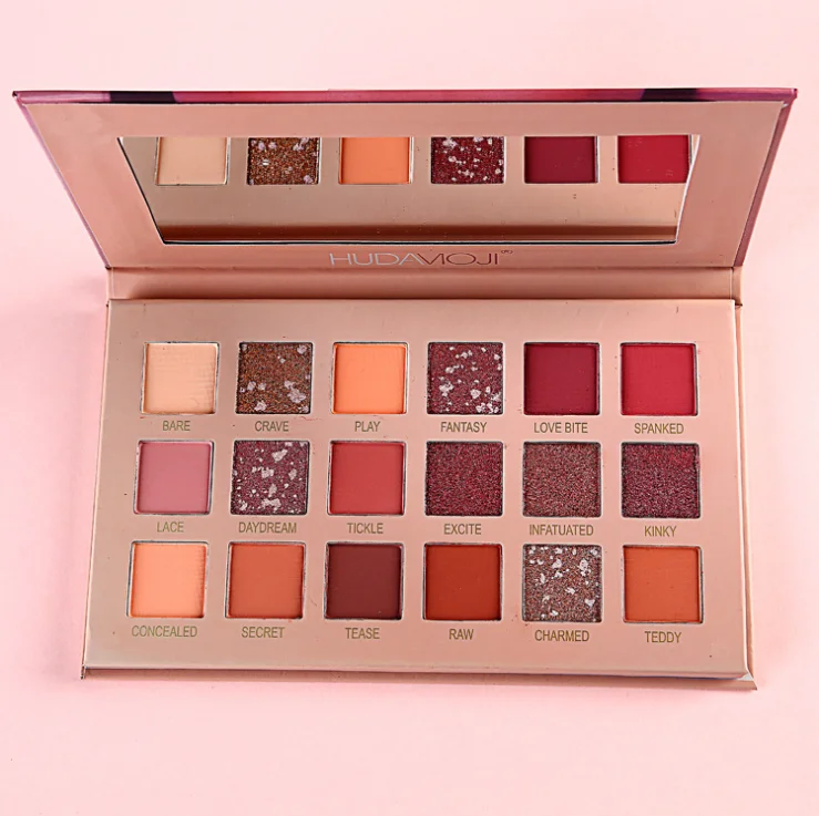 Private Label Cosmetic 18 Color High Pigment Pearl Matte Glitter Vegan Eyeshadow Palette