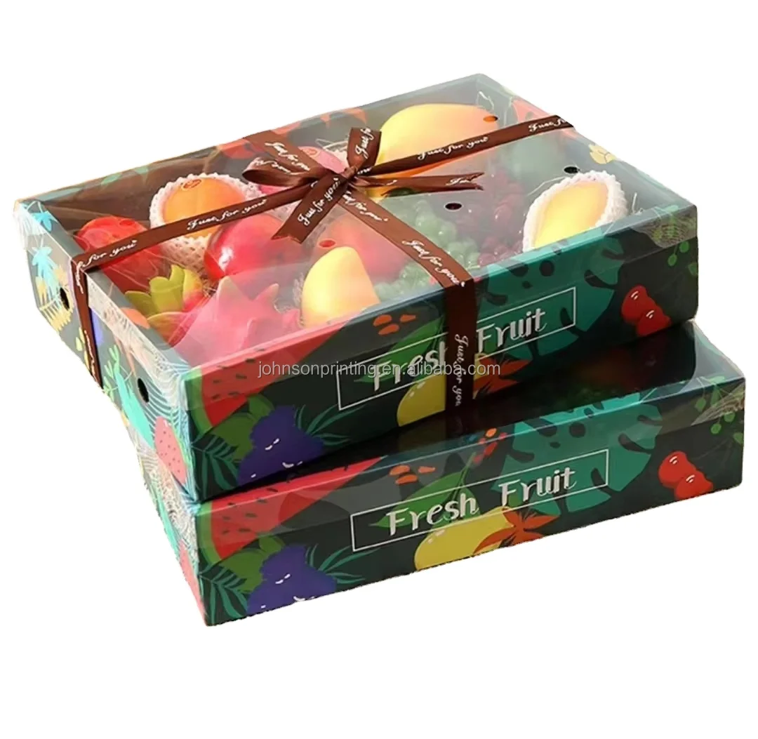 Custom Kraft Corrugated Fruit Vegetable Storage Box UV Advantageous Organic Shape Organizer for Shipping Paper Packaging