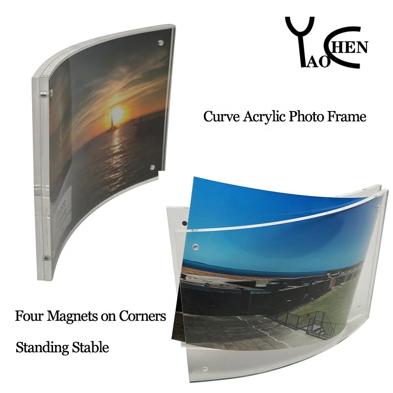 Curve Magnetic 4x6 Photo Frame Latest Design Of Acrylic Picture Frame Customized