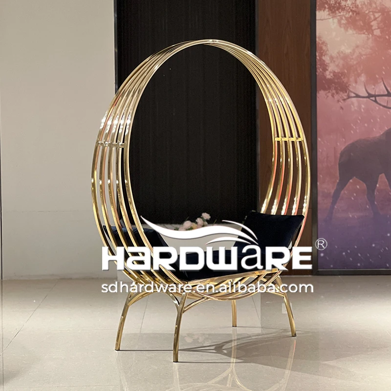 Gold Wedding Bride And Groom Royal King And Queen Throne Banquet Chair