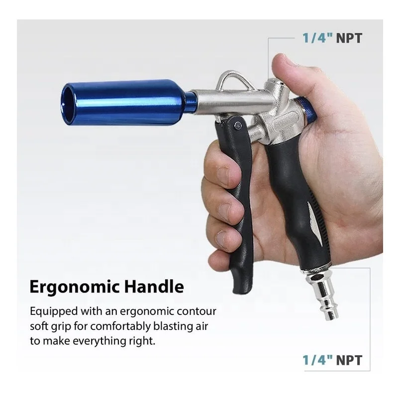 Adjustable Air Flow | Two-Way Air Blow Gun with Higher Flow Nozzle |  Anti-slip Handle