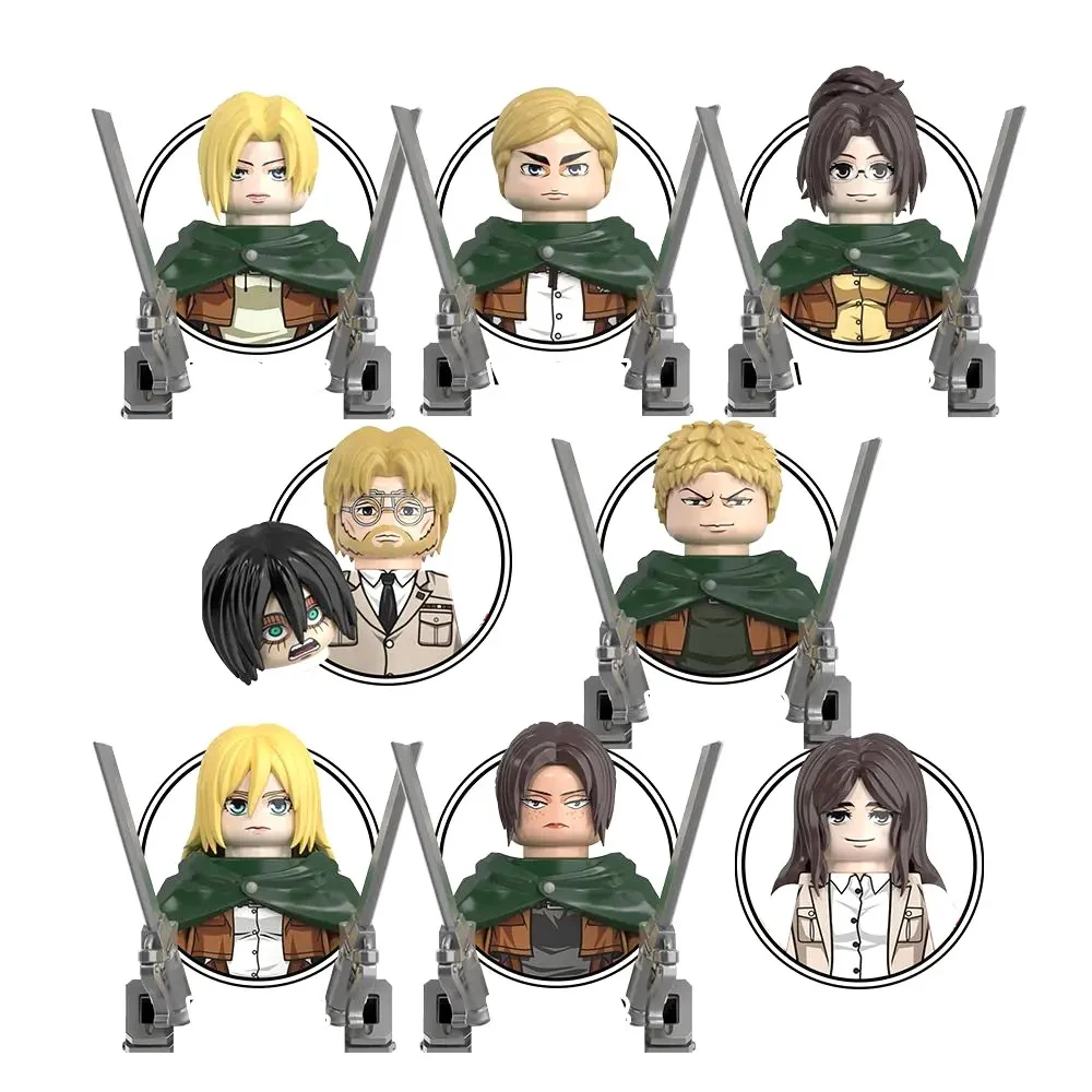 WM6166 XINH Blocks Japanese Anime Attack on Titan minifigs Building Block montessori educational Toys for kids WM6165