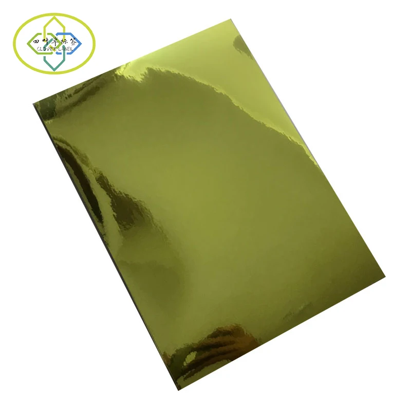 A3 A4 Bright gold PET paper laser inkjet printing adhesive sticker