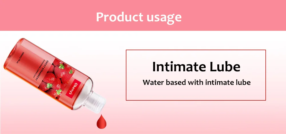 200ml Edible Vaginal Anal Condom Sex Lubricant Intimate Adult Products Water Based Gel Strawberry Flavor Lubricant Sexual Lube