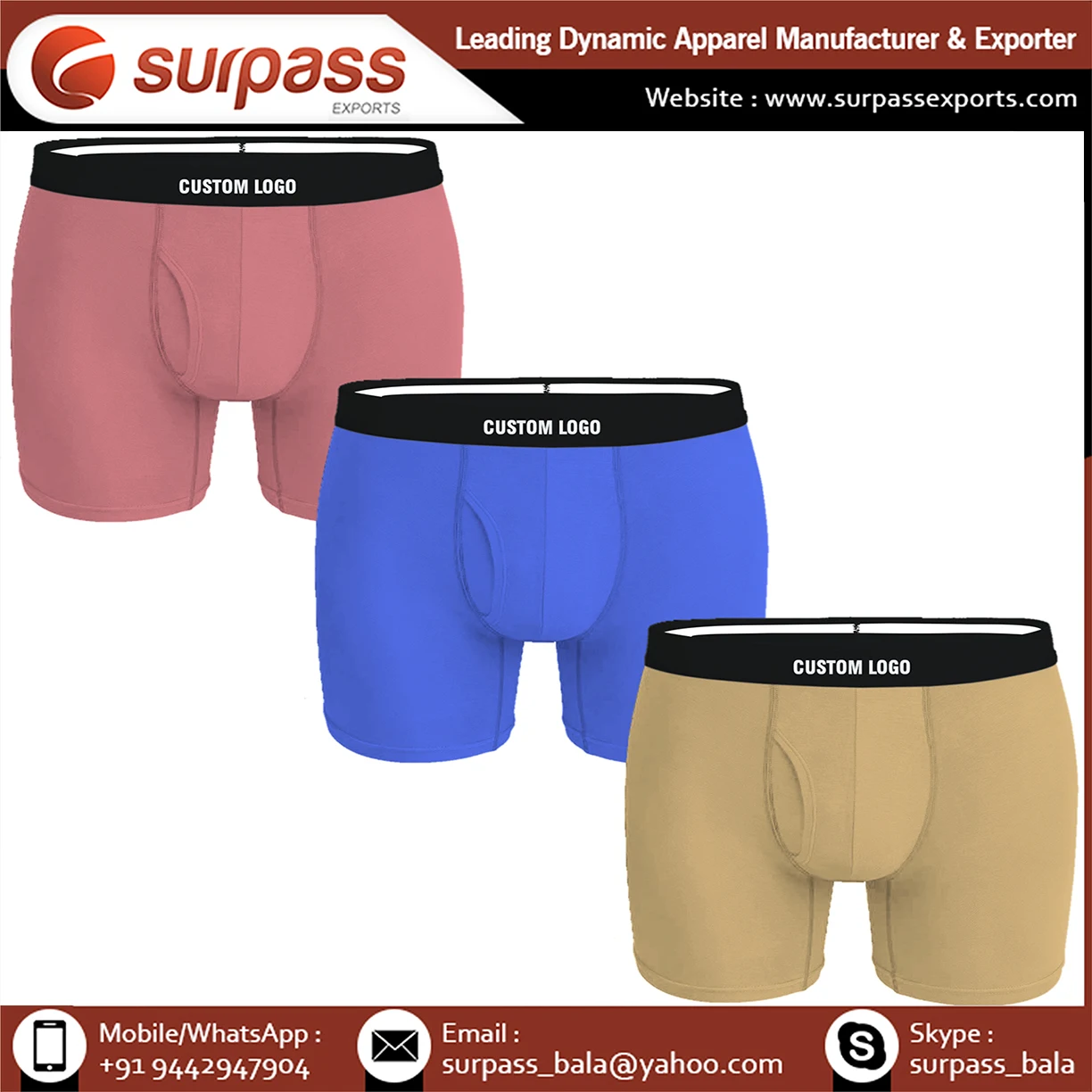 100% cotton men briefs underwear in all colors