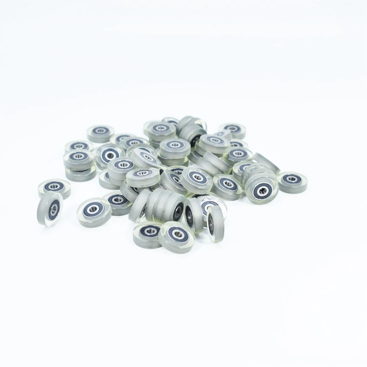 SEMEI portable soil belt conveyor pu foam wheel roller PU62315-4 3x15x4mm mini bearing wheel