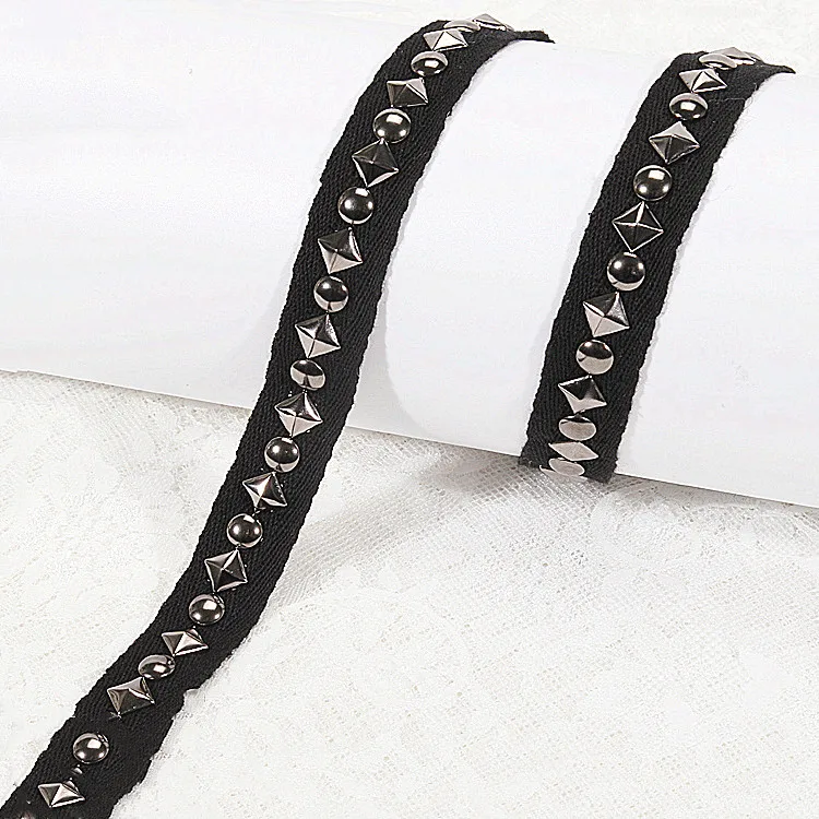 Kavatar wholesale custom black polyester decoration tape trim with Copper