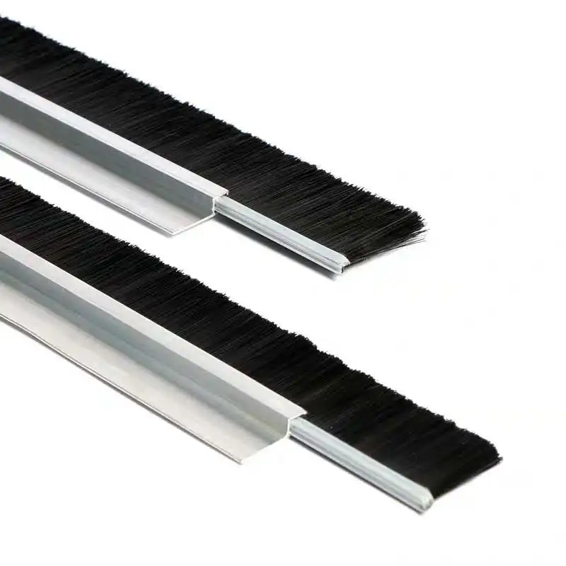 Nylon Door Bottom Seal Brush Weather Stripping Sealing Strip for Windproof and  Dust Prevention