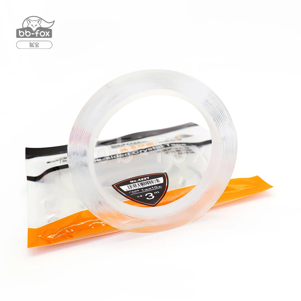 Self adhesive 3m sticky nano gel double-sided transparent multipurpose washable reusable double sided Crystal Tape