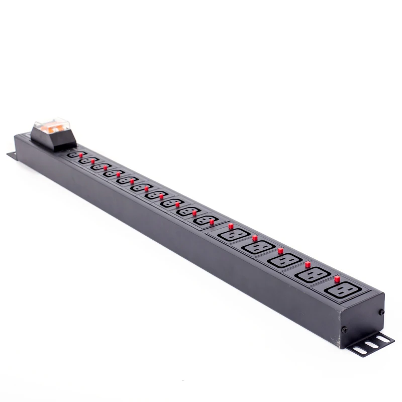 Hot Selling 1.5U Anti Pull-off C13 C19 Socket Mixed PDU with 2P 16A Circuit Breaker