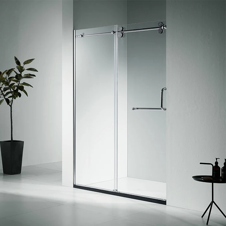 Wholesale Custom Frameless Glass Stainless Steel Hardware Shower Door