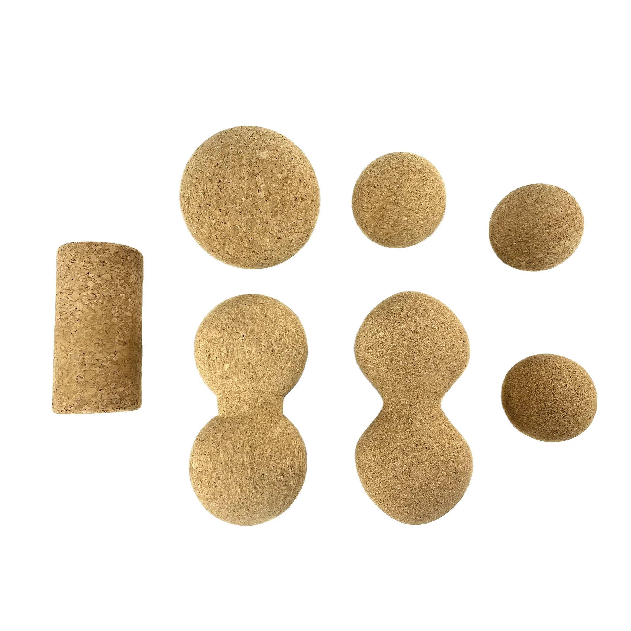 Manufacture New Product Cork Double Yoga Massage Ball roller set