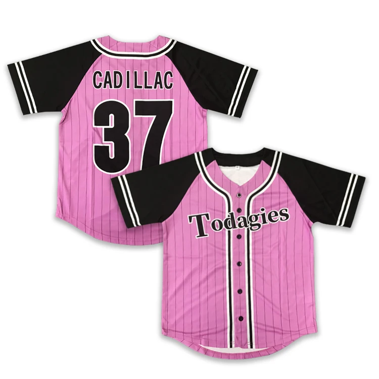 Custom Sublimated Street Vintage Knit Pinstripe Patchwork Baseball Jersey