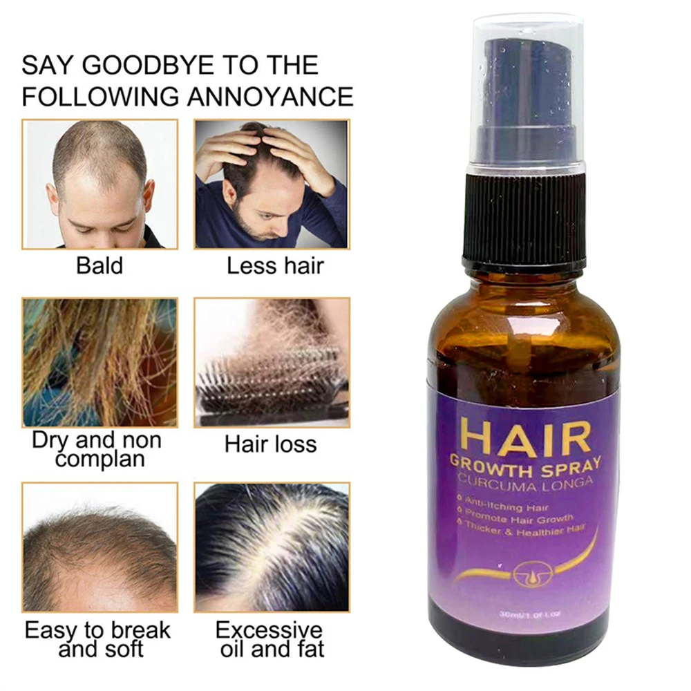 New Ginger Hair Care Growth Serum Hair Loss Treatment Spray 7 Days Effective Germinal Hair Growth Essential Oil