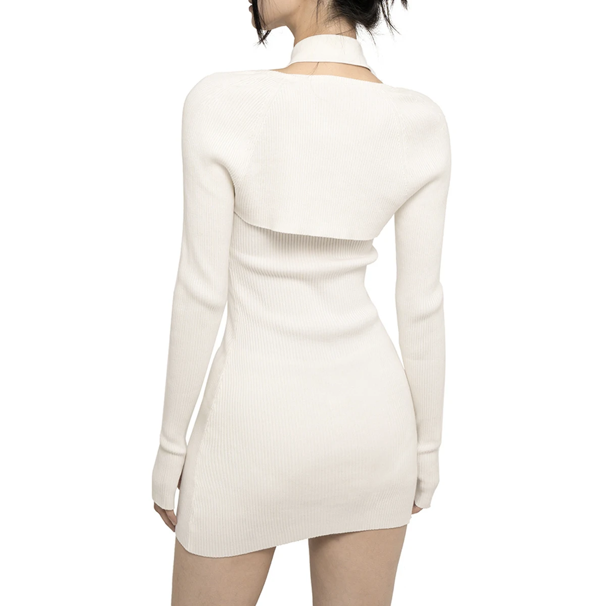 ODM off shoulder knitted customized turn down collar sexy mini dress Chinese style summer dresses