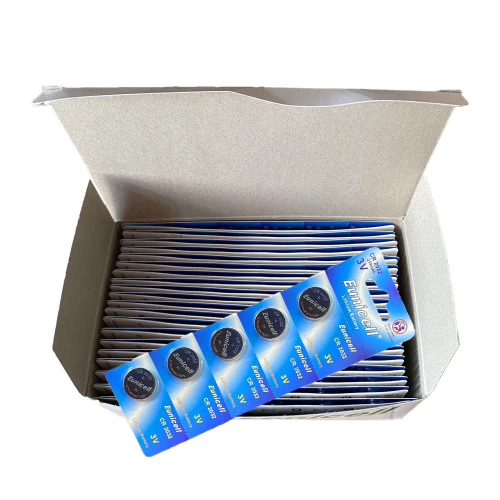 Батареи Eunicell cr2032 кнопочная ячейка 3 В литиевая CR2032 cr2025 cr2016 cr1616 батареи
