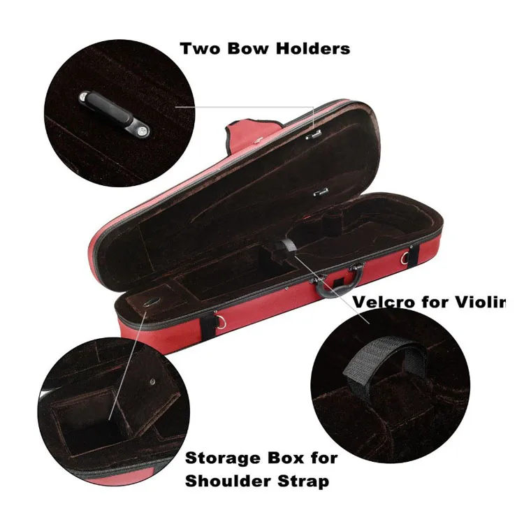 Premium Quality Portable Violin Bag with Backpack Straps