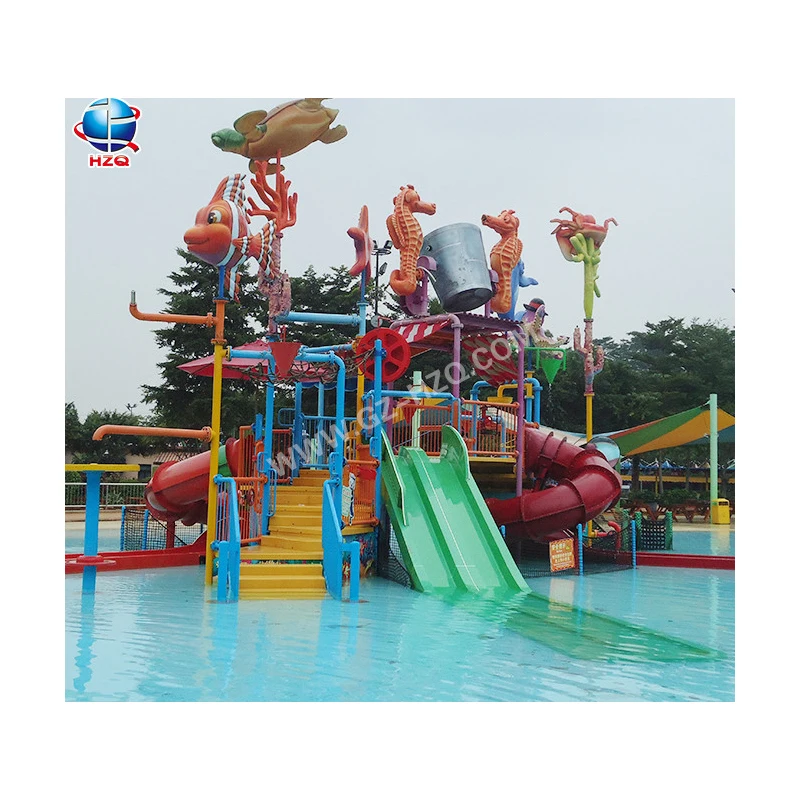 Hot Sale Outdoor Big Splash Dual Water Slides Park Kids Water Park Small Water House For Kids