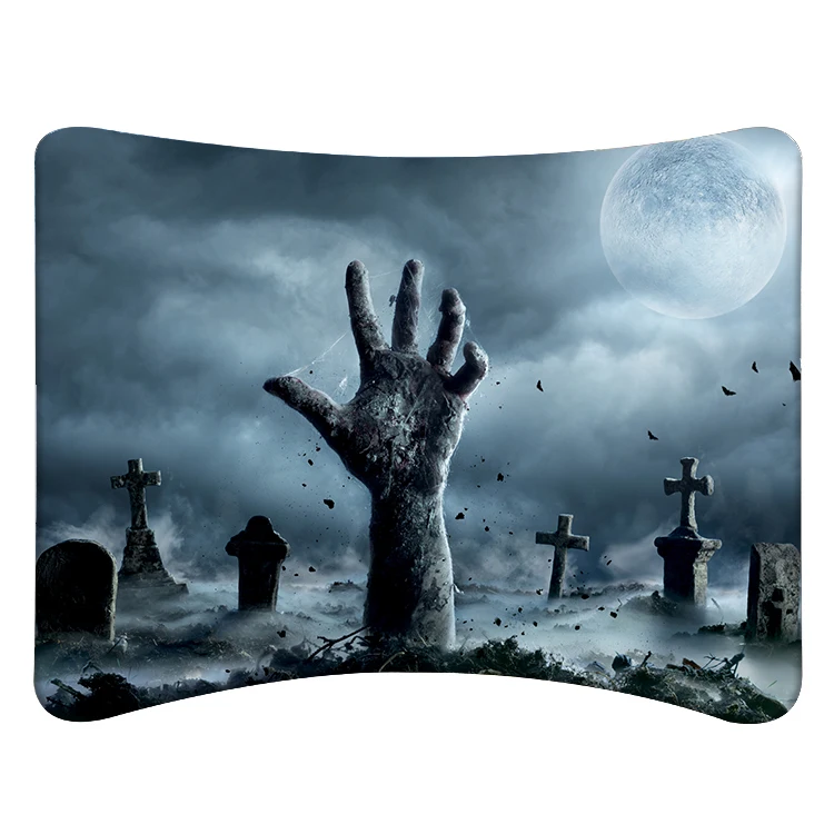 
China manufactured portable graphic printing tension fabric pillow case photo backdrop stand display 