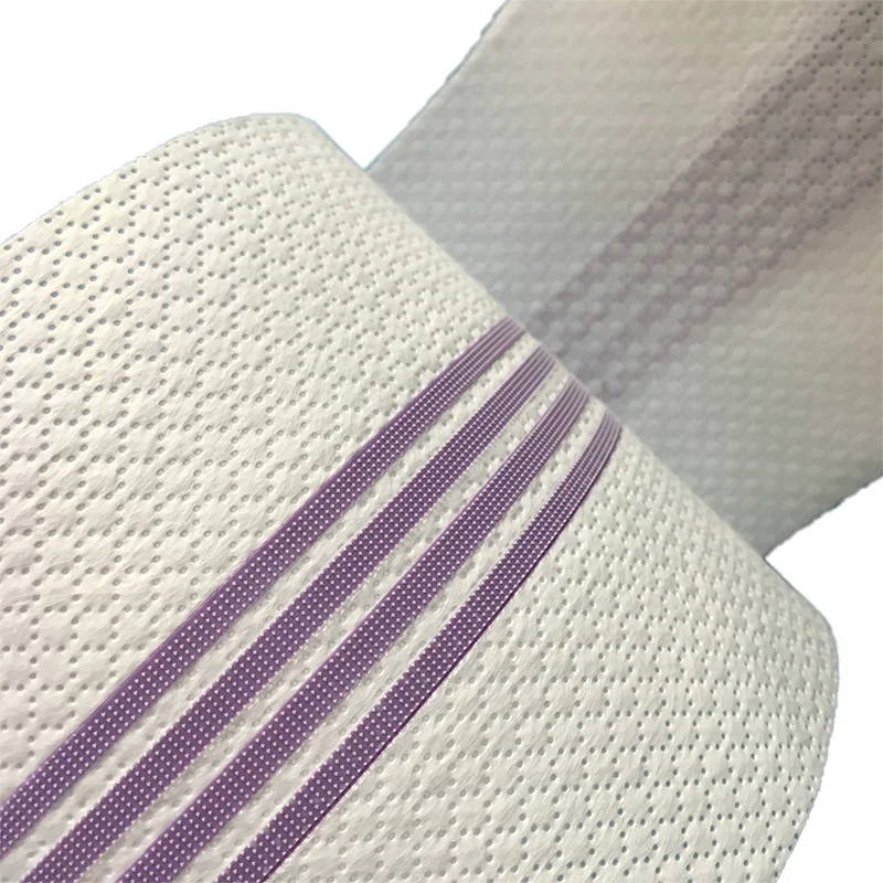 Zero waste S cut side hook Tape for full elastic waistband Baby Diaper making raw materials