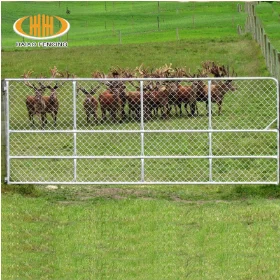 Heavy Duty Galvanized Portable Sheep And Goat Farm Gate With Iron Frame N Stay 12Ft Ranch Farm Gates For Cattle