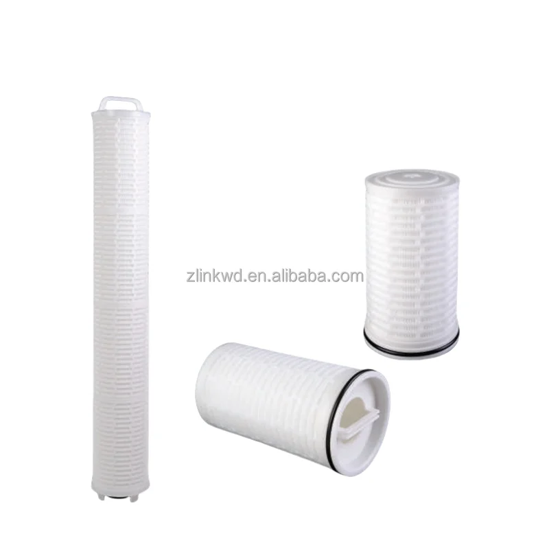 China Factory High flow PTFE Filter Cartridge PES Folding Filter Cartridge for Water Filters