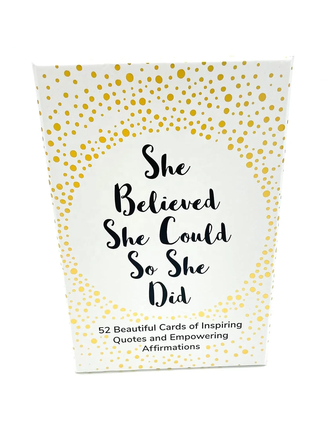 Custom Affirmations Cards Printed Wooden Standers with Gold Stamping Hot Foil for Kids and Women Packaged in Box