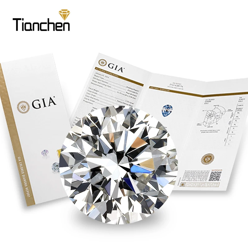 Tianchen 6.5mm 1 Carat VVS D Color Lab Synthetic Diamond IGI Certified Hpht Grown