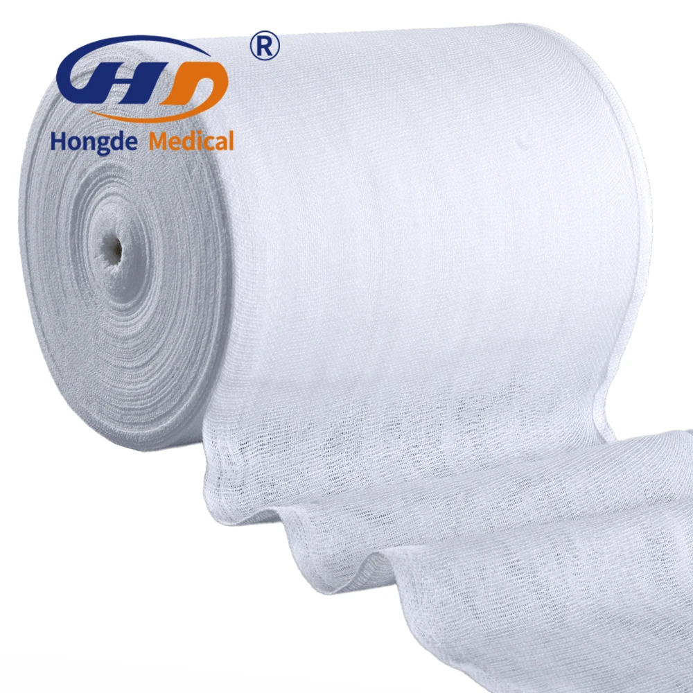 CE ISO High Absorbent Gauze Roll 100 Yards Non Sterile 100% Cotton Absorbent 4ply Gauze Roll