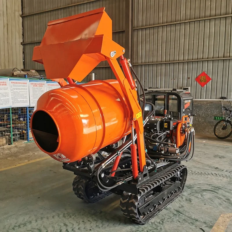 With hopper 300L 400L 800L Concrete Tank Truck Crawler-type