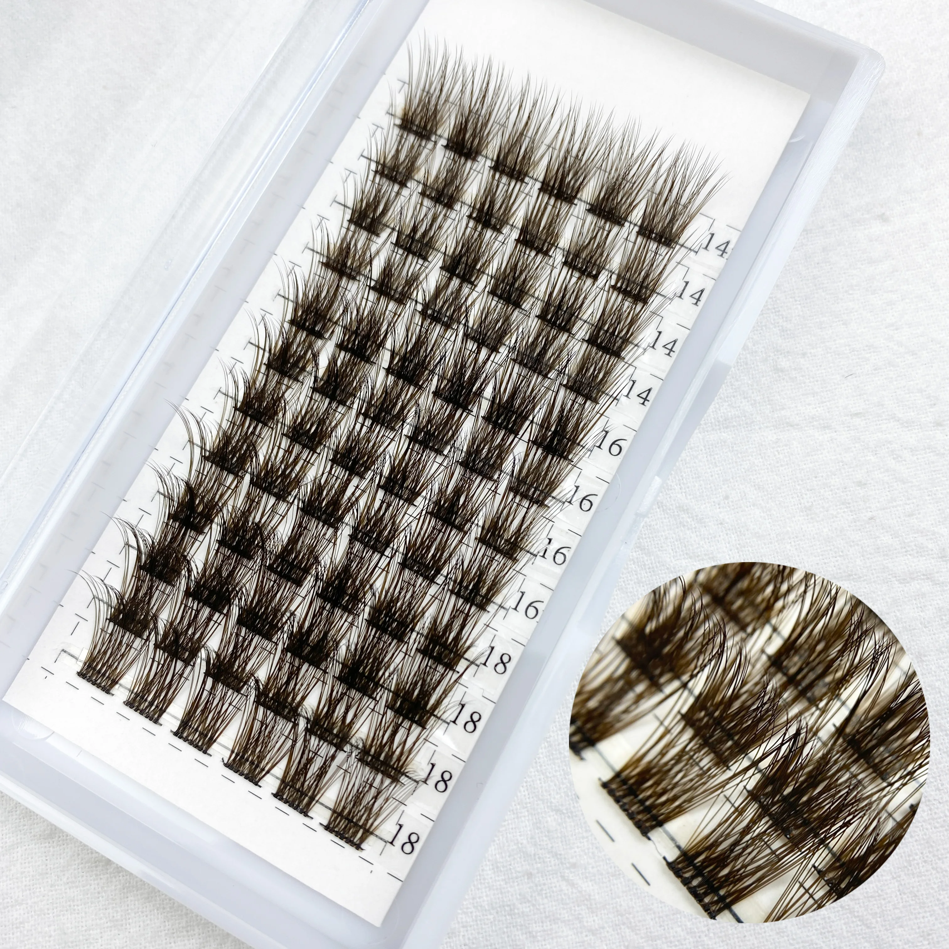 Diy Cluster Brown Lashes with Custom Services DIY Eyelash Extension Colored Cluster Lashes