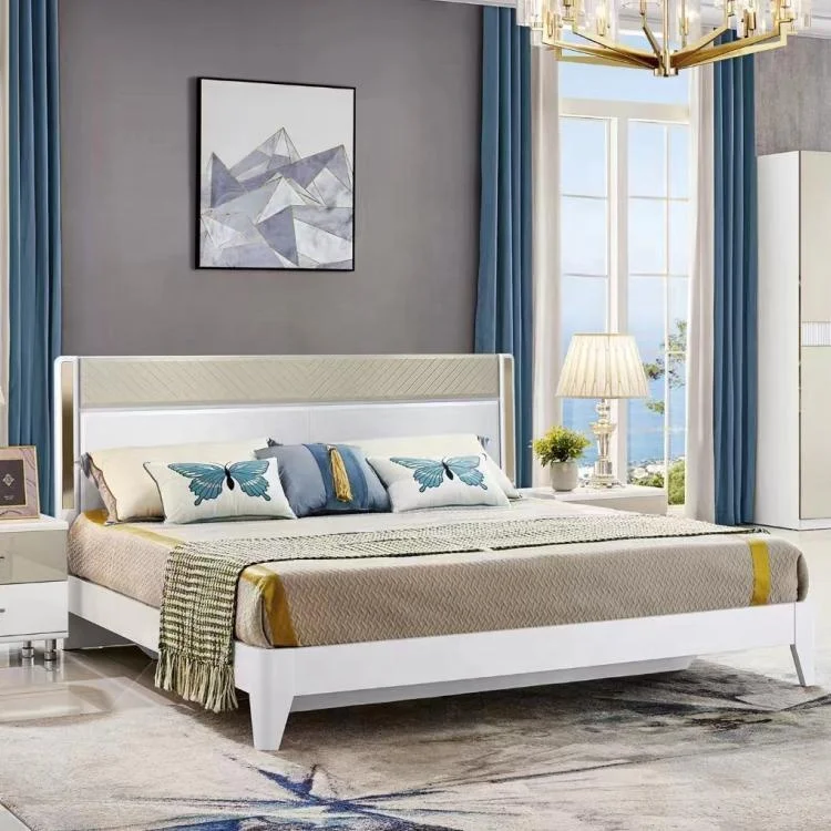 2023 modern bedroom furniture set luxury king size bed mdf
