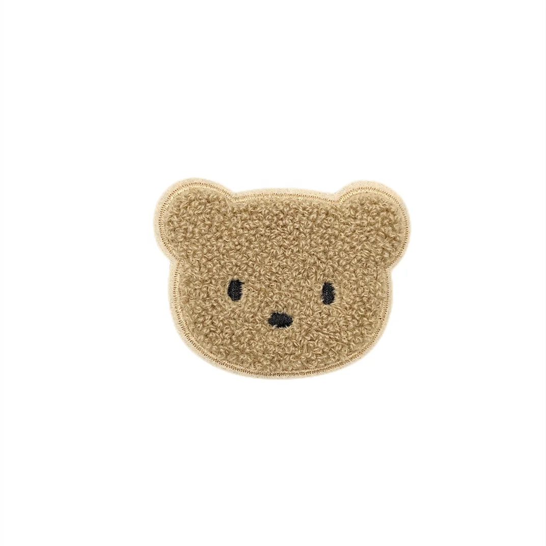 Dark Coffee Anime Bear Ventralex Patch Applique Clothes Accessories Towel Embroidered Patches