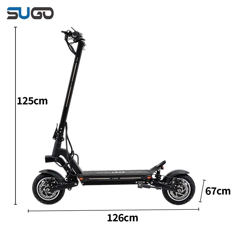 Electric Scooter Adult 700w 10inch Tire Led Light Steering Post 30-35KM Electric Scooter Foldable