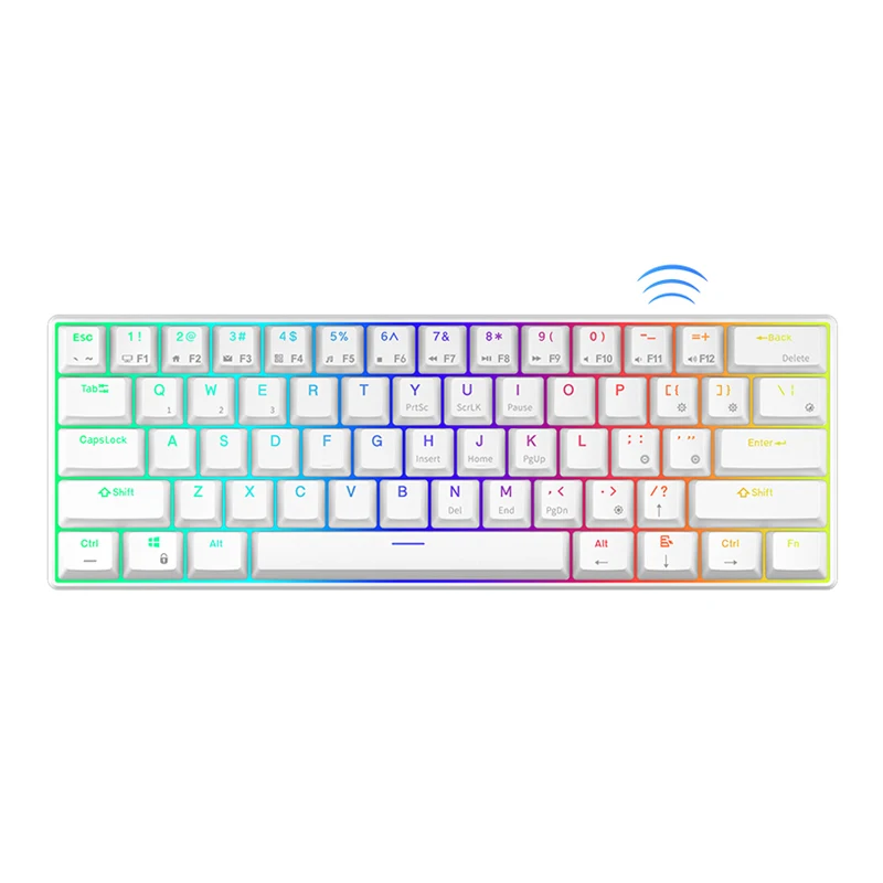 Мини клавиатура Royal Kludge rk61 60% rgb rk 61 клавиши игровая клавиатура sk61 tastaur hotswap rgb 2,4g Беспроводная клавиатура mechanic