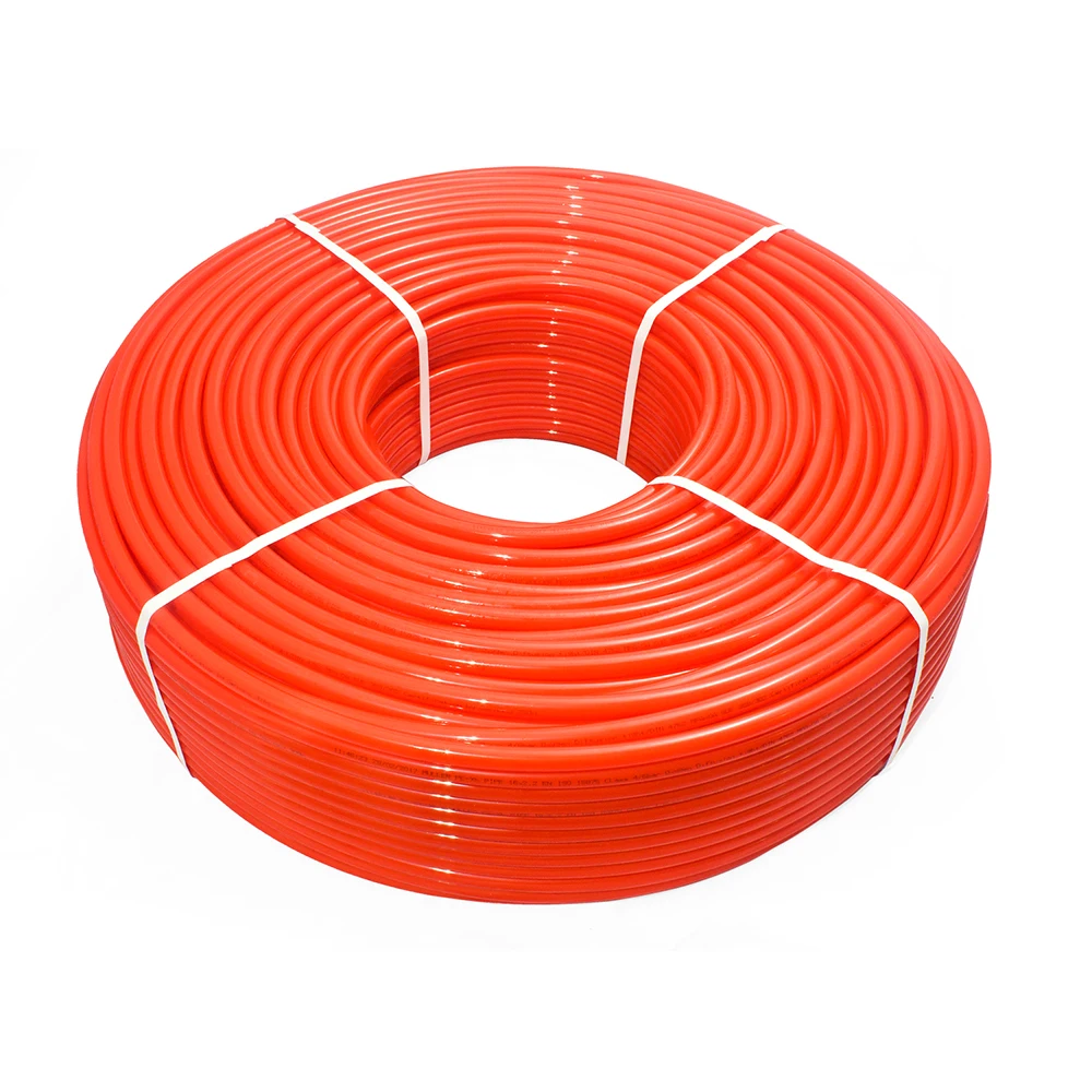 Red/blue watermark certificated pex tube press brass fitting for al hot cold water pipe plastic plumbing heating