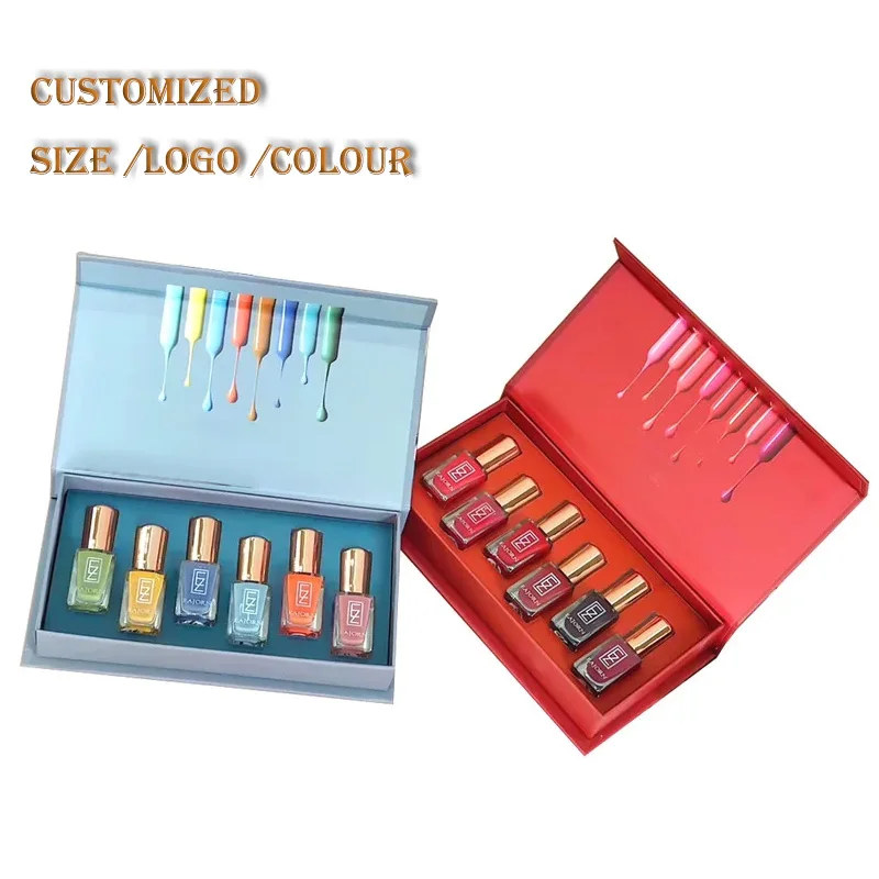 Custom Magnetic Box Packaging For Beauty instrument Skincare Lipstick Serum Set Cosmetic Perfume Nail Polish Cream Gift Boxes