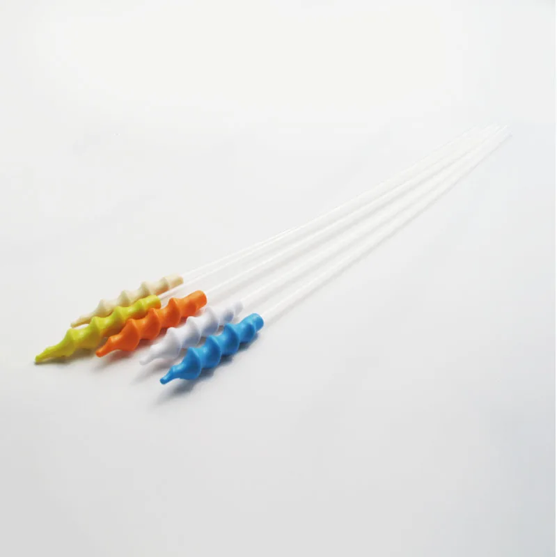 Spiral Head Vas Deferens with Tail Plug Veterinary Artificial Insemination Rods Tube for Pig EVA Multi Color Imitate Boar Penis